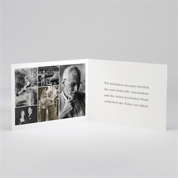 Trauerdanksagung memento - klappkarte - Vue 2