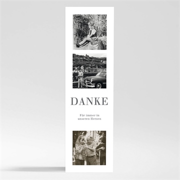 Trauerdanksagung memento - magnet lesezeichen
