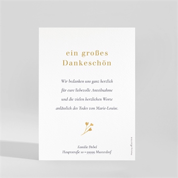 Trauerdanksagung wilde blume - Vue 2