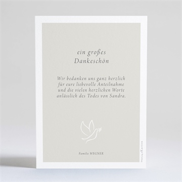 Trauerdanksagung taube der hoffnung - silber - Vue 4