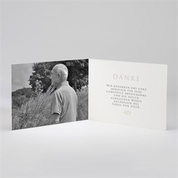 Trauerdanksagung hommage - klappkarte - Vue 2
