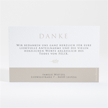 Trauerdanksagung hommage - gold - Vue 4