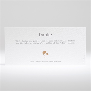 Trauerdanksagung kraftprägung - quer lang - Vue 2