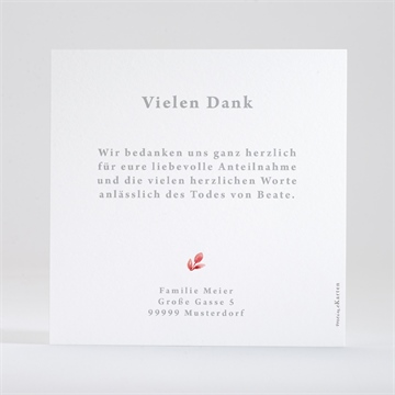 Trauerdanksagung rotes blumenbeet - kupfer - Vue 3