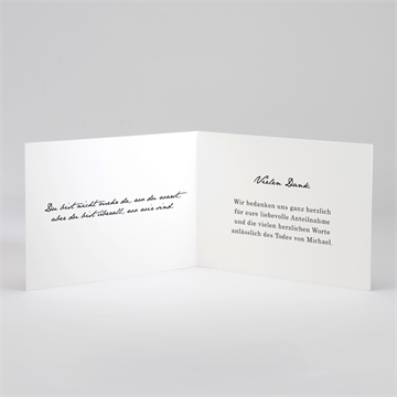 Trauerdanksagung zitat - klappkarte - Vue 2