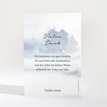 Trauerdanksagung waldaquarell - Vue 2