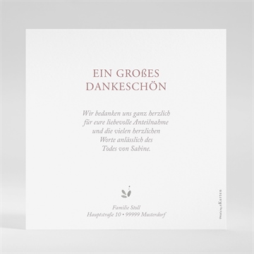 Trauerdanksagung sanfte klarheit - quadrat - Vue 2