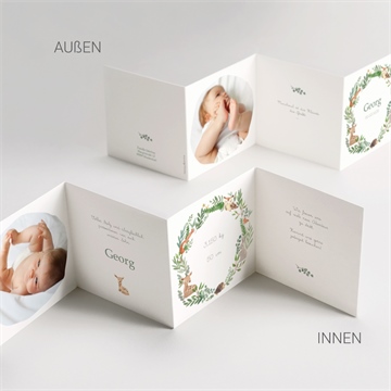 Geburtskarte tanz der waldtiere (junge) - vue 4