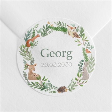 Sticker Geburt tanz der waldtiere (junge)