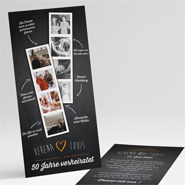 Einladung Hochzeitsjubiläum retrospective - 50 jahre