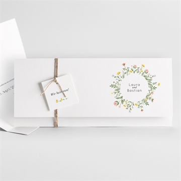 Hochzeitseinladung landfreude - pockefold quer - vue 3