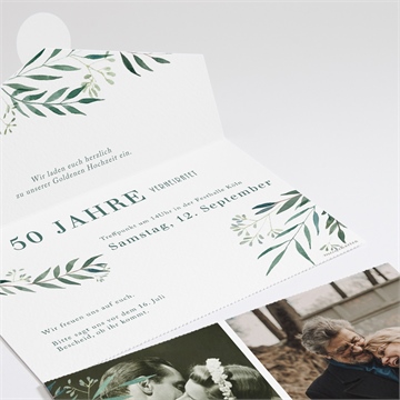Einladung Hochzeitsjubiläum alles in einem - 50 jahre - vue 2