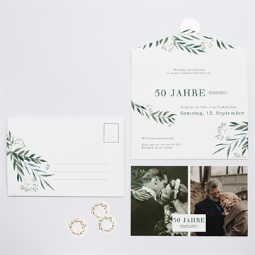 Einladung Hochzeitsjubiläum alles in einem - 50 jahre - vue 3