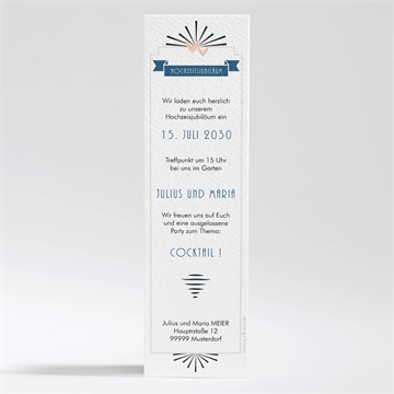 Einladung Hochzeitsjubiläum retro-strahlen - vue 2