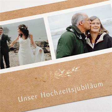 Einladung Hochzeitsjubiläum goldener zweig - vue 3