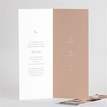 Einladung Taufe kleines vögelchen-fotostreifen - vue 3