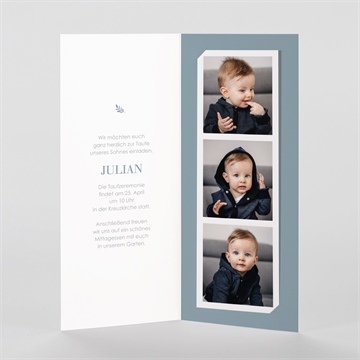 Einladung Taufe heilige taufe - fotostreifen - vue 2