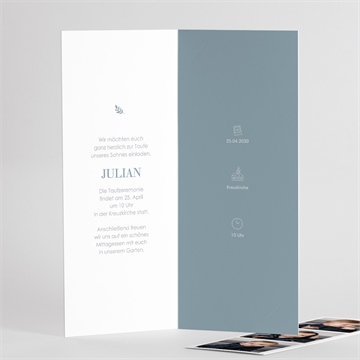 Einladung Taufe heilige taufe - fotostreifen - vue 3