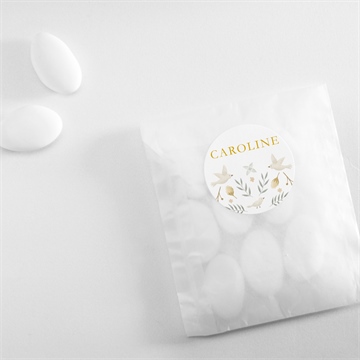 Aufkleber Taufe zarte eleganz - vue 4