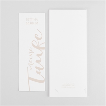 Einladung Taufe kupfer schrift - fotostreifen - vue 3