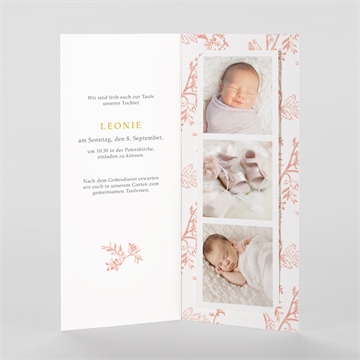 Einladung Taufe vintage natur - fotostreifen - vue 2