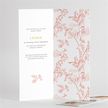 Einladung Taufe vintage natur - fotostreifen - vue 3