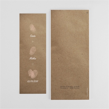 Dankeskarte Hochzeit herzabdruck - fotostreifen - vue 3