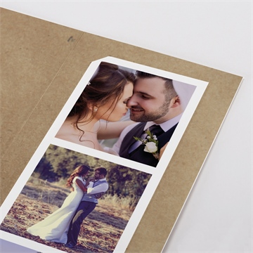 Dankeskarte Hochzeit herzabdruck - fotostreifen - vue 4