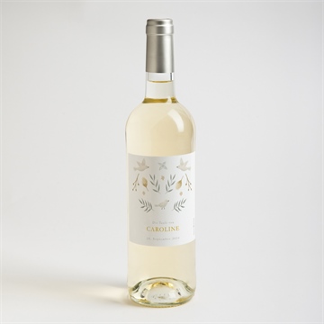 Flaschenetikett Taufe zarte eleganz - vue 2