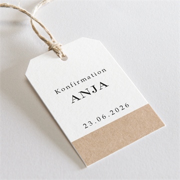 Geschenkanhänger Konfirmation klassische schlichtheit