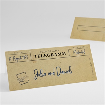 Tischkarte Hochzeit hochzeitstelegramm