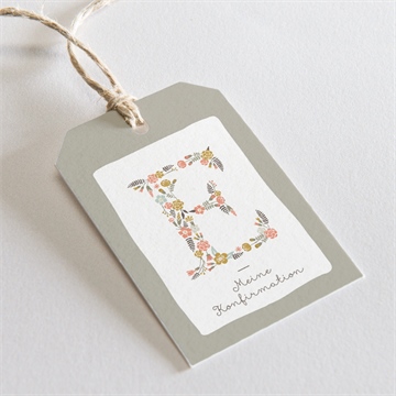 Geschenkanhänger Konfirmation blumige initiale