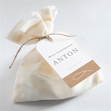 Geschenkanhänger Konfirmation fotocollage kraftpapier - vue 2