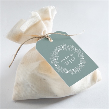 Geschenkanhänger Konfirmation smaragder blumenkranz - vue 2