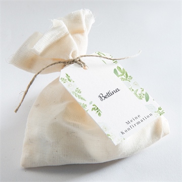 Geschenkanhänger Konfirmation weiße rosen - vue 2