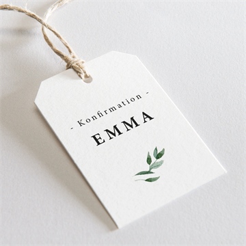 Geschenkanhänger Konfirmation zarte olivenblätter