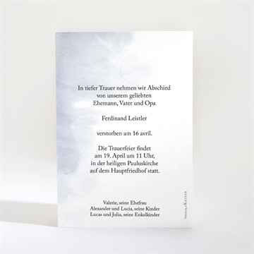 Trauerkarte wintertraum - vue 2