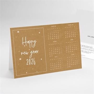 Weihnachtskarte verschneite wünsche - kalender