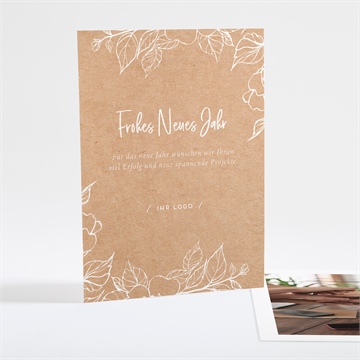 Weihnachtskarte filigrane blätter