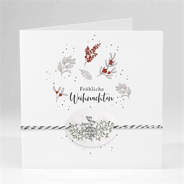 Weihnachtskarte zum aufblühen