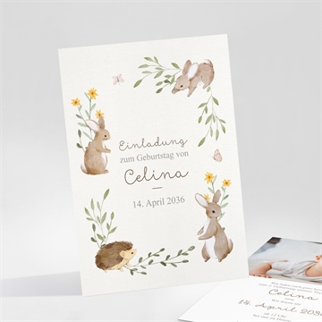 Geburtstagseinladung häschen klein