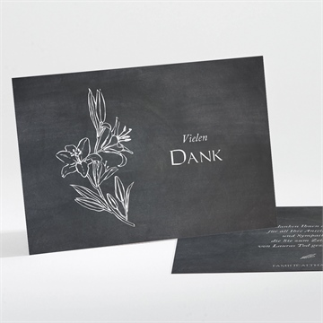 Trauerdanksagung lilien - quer