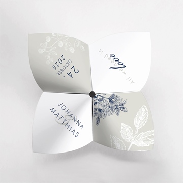 Hochzeitseinladung blühender zweig - origami - vue 2