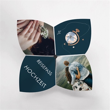 Hochzeitseinladung hochzeitsreise - origami - vue 2