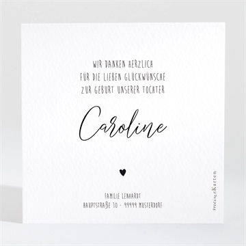 Dankeskarte Geburt kleiner schatz - vue 2