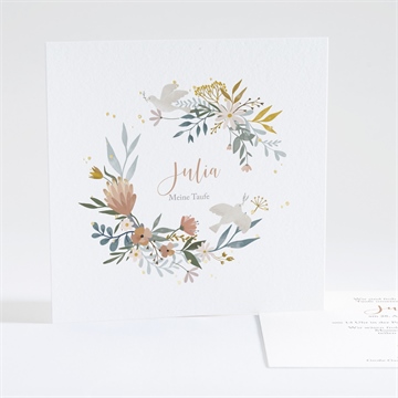 Einladung Taufe sanfte poesie - gold