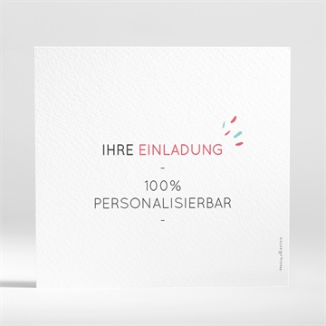 Geburtstagseinladung blanco - 15x14cm (n311250) - vue 2