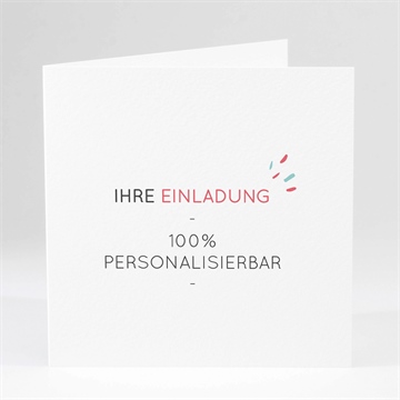 Geburtstagseinladung blanco - 15x15cm (n46131)