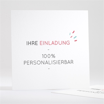 Geburtstagseinladung blanco -13,5x13,5cm (n35158)