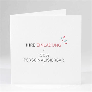 Geburtstagseinladung blanco - 13,5x13,5cm (n451153)